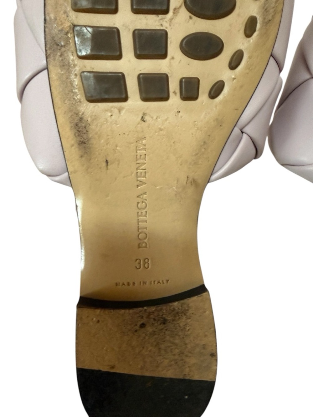 Bottega Veneta Lido Flat Sandals  Grape Woven Leather Square Toe EU 38 US 8 - Picture 10 of 11